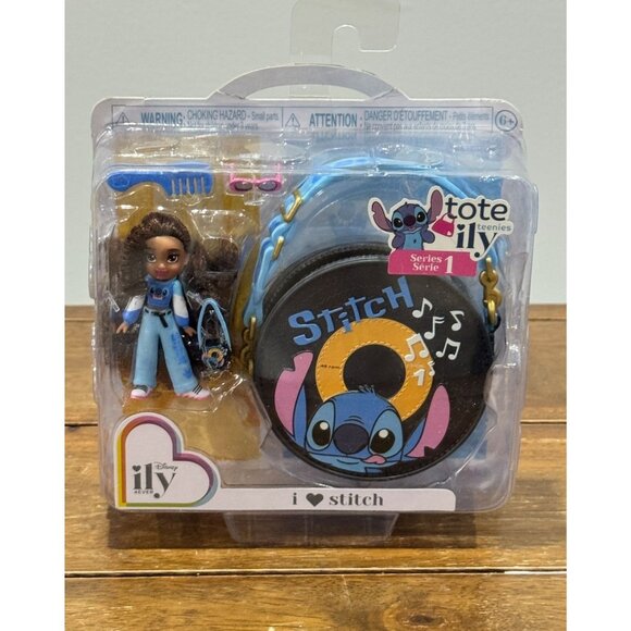 Disney Ily Tote-ILY-Teenies Purse with Stitch Inspired Doll, 2.25 in - Blue - Picture 2 of 9